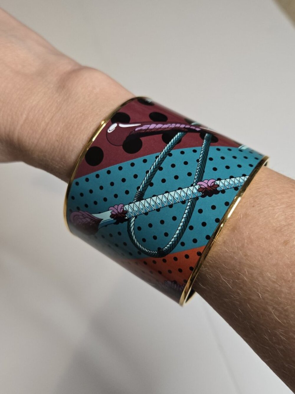 HERMES Monorouge polka dot bracelet - Picture 2 of 7
